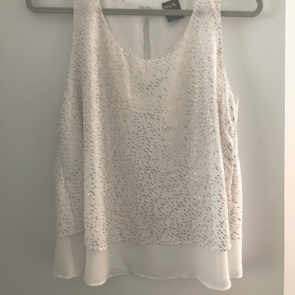 Large Rock and Shine dual layer peplum tank